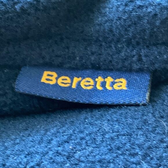 Beretta Men's Victory Fleece Shooting Jacket Hunting 2 Ways Zip Up Navy Blue XL - Picture 12 of 13